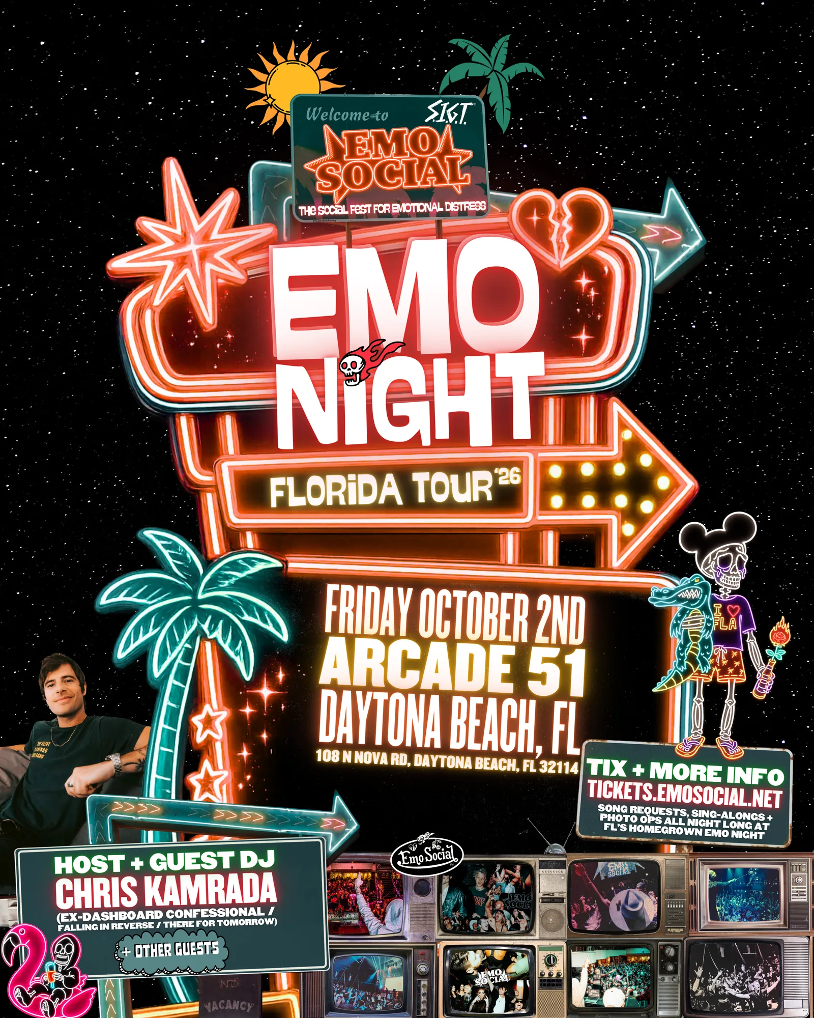 Emo Social Emo Night at Arcade 51 in Daytona Beach